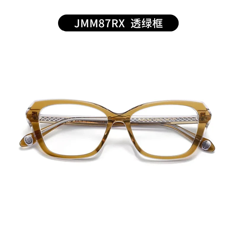 Stylish Aror Unisex Full Rim Square Cat Eye Acetate Eyeglasses Frame 49871 - Perfect for Reading, Fashion Accessory & Everyday Wear