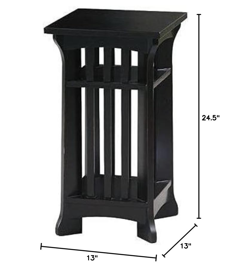 Black Small Temple Pedestal - Elegant Display Stand for Home Decor, Altar, or Meditation Space