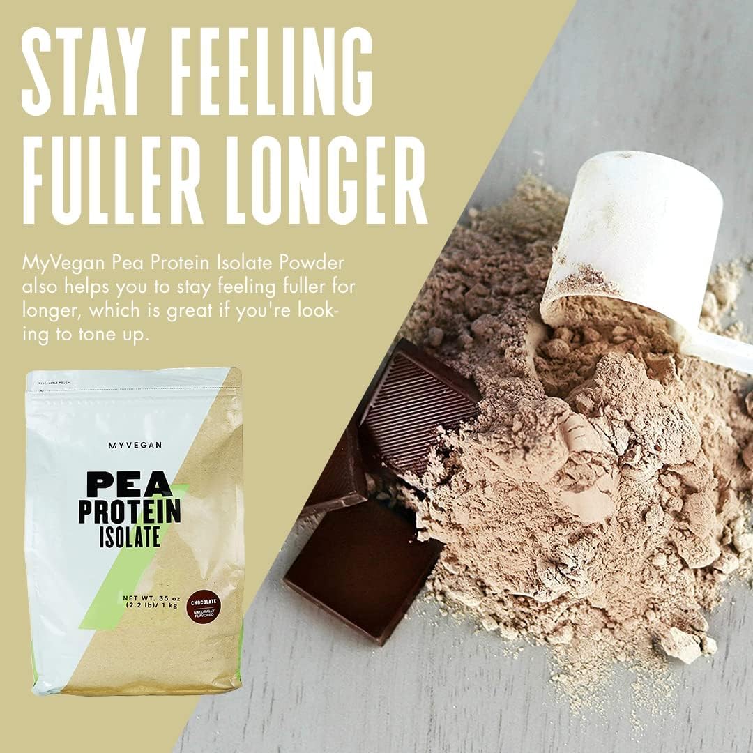 MyVegan Pea Protein Isolate Powder - 2.2lb Plant-Based Protein Supplement with Natural Amino Acids | Gluten Free, Sugar Free, Vegan Friendly | Banana Bread Flavor for Smoothies & Baking (30 Servings)