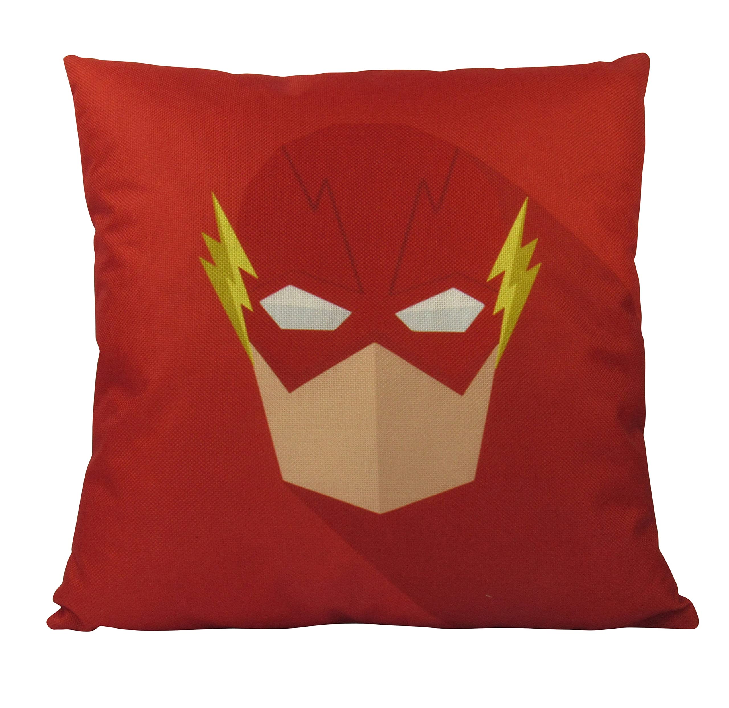 Superhero Vector Flash Art Throw Pillow Cover - Fun Birthday Gift for Kids, Home Decor & Bedroom Accent - Perfect for Superhero Themed Rooms & Birthday Parties