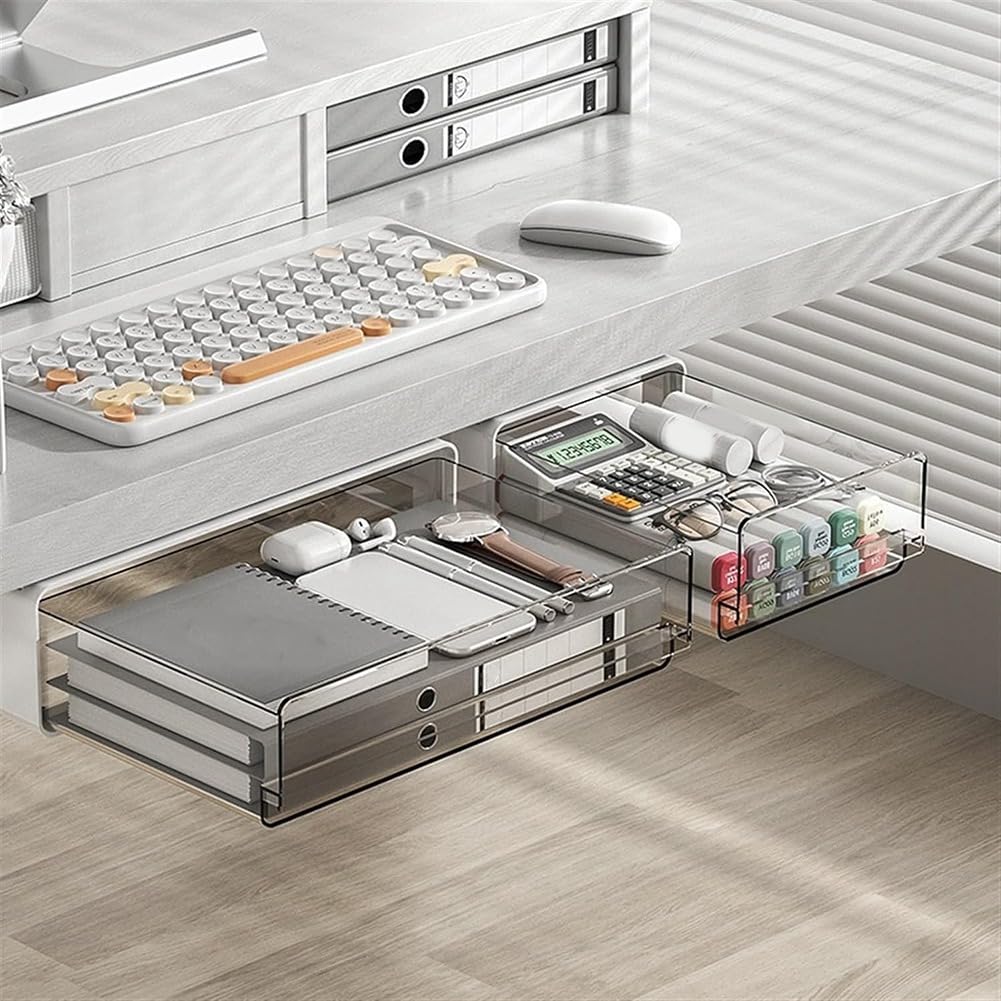 Under Cabinet Paper Plate Holder & Drawer Organizer - Plastic Kitchen Storage Solution for Cabinets, Pantry & Countertop Organization - Perfect for Home, Office & Party Use
