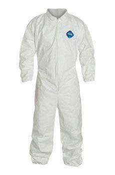 DuPont 4X White Safespec 2.0 5.4 mil Tyvek Disposable Coveralls - Front Zipper, Elastic Waist & Wrists - Protective Workwear for Construction, Painting, Hazardous Materials & Industrial Safety