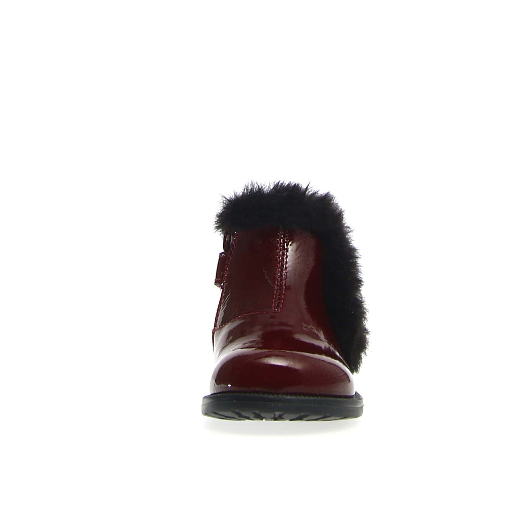 Falcotto Girls Winter Boots with Wooden Sole & Faux Fur Lining - Warm & Stylish Bordeaux Shoes for Toddlers & Kids - Perfect for Snow, Outdoor Play & Cold Weather