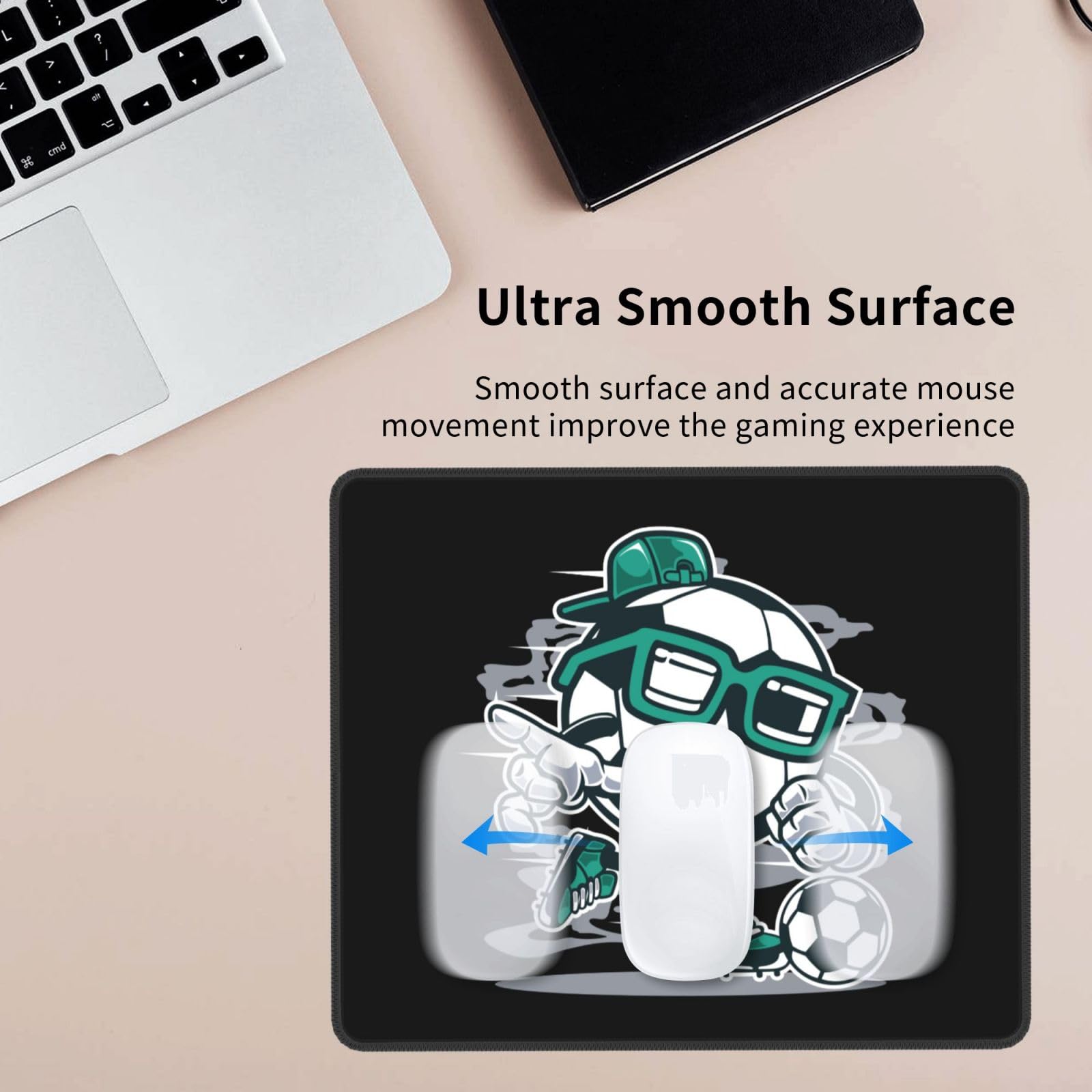 Waterproof Non-Slip Football Mouse Pad - 10x12 Inch Rubber Base Gaming Mousepad for PC, Laptop & Office Use - Perfect for Sports Fans & Gamers