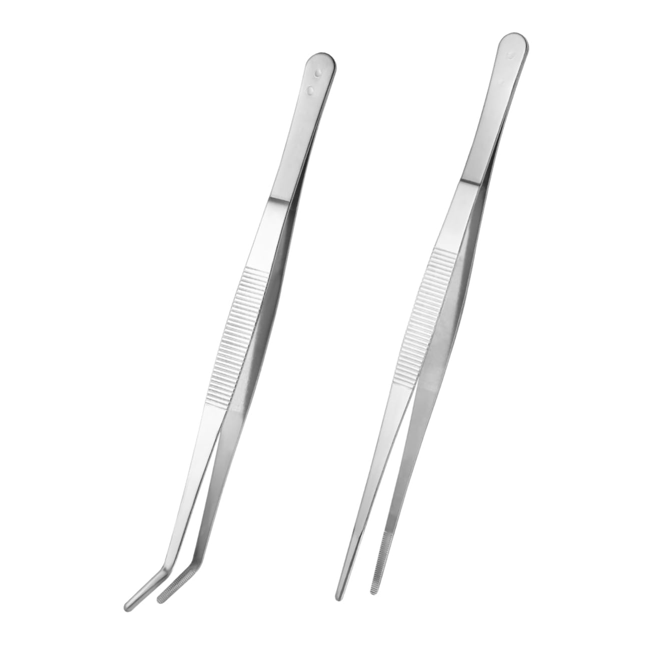 Artibetter 2-Pack Angled Feeding Tongs for Fish Tank, Reptile Care & Eyelash Extensions - Stainless Steel Tweezers for Precise Feeding, Grooming & Beauty Application - Perfect for Aquariums, Pet Reptiles & Professional Lash Technicians