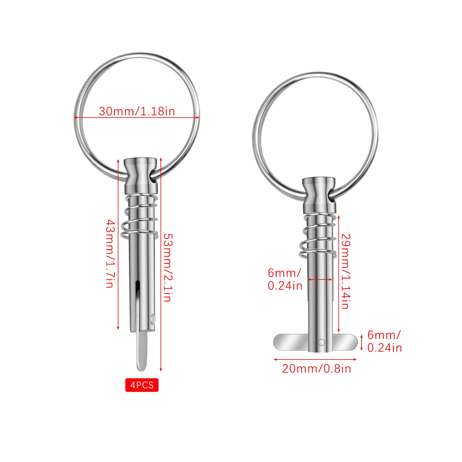 Hysagtek 6 Pcs 1/4