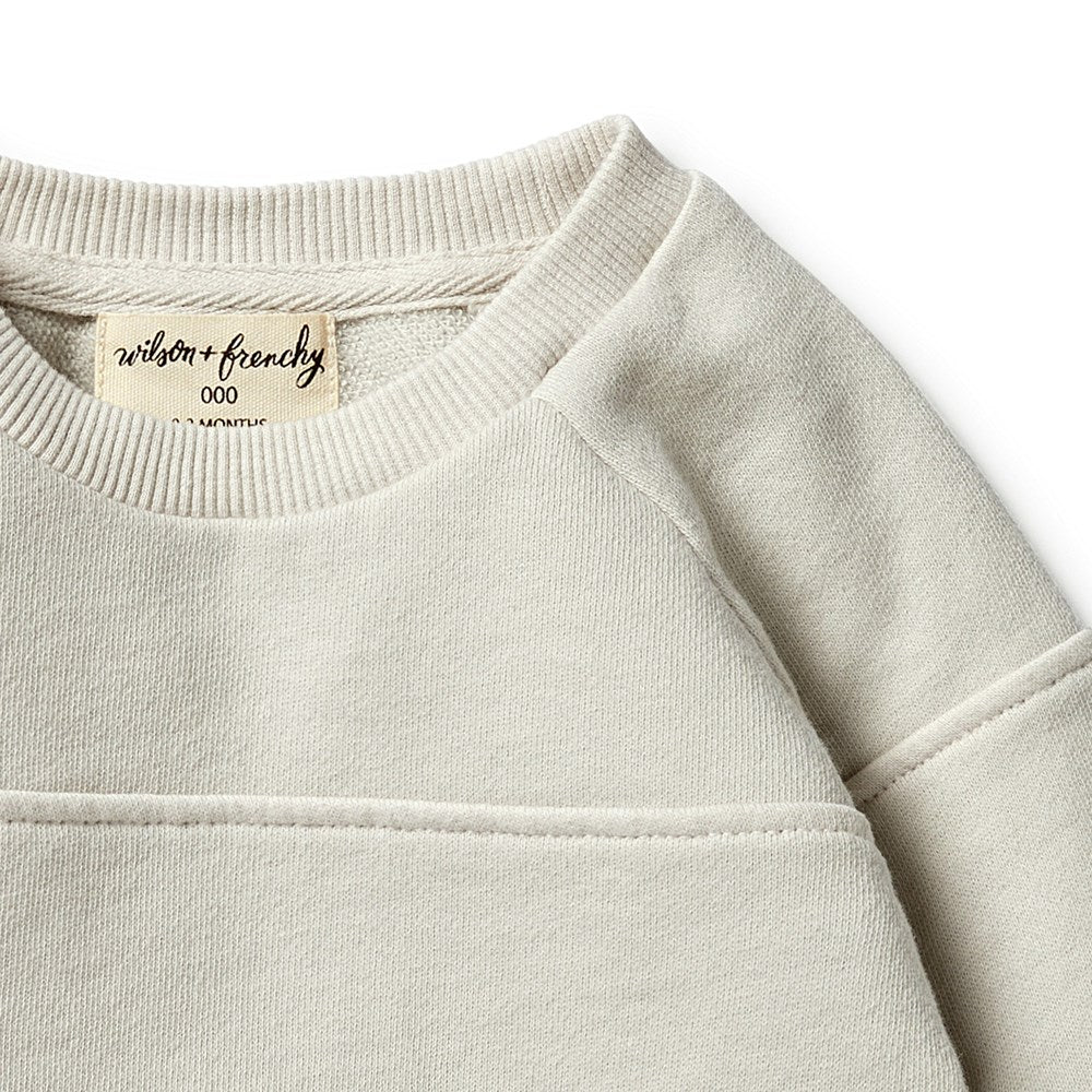 Organic Cotton Terry Spliced Sweatshirt for Women - Soft & Comfortable Pullover for Casual Wear, Lounge & Yoga