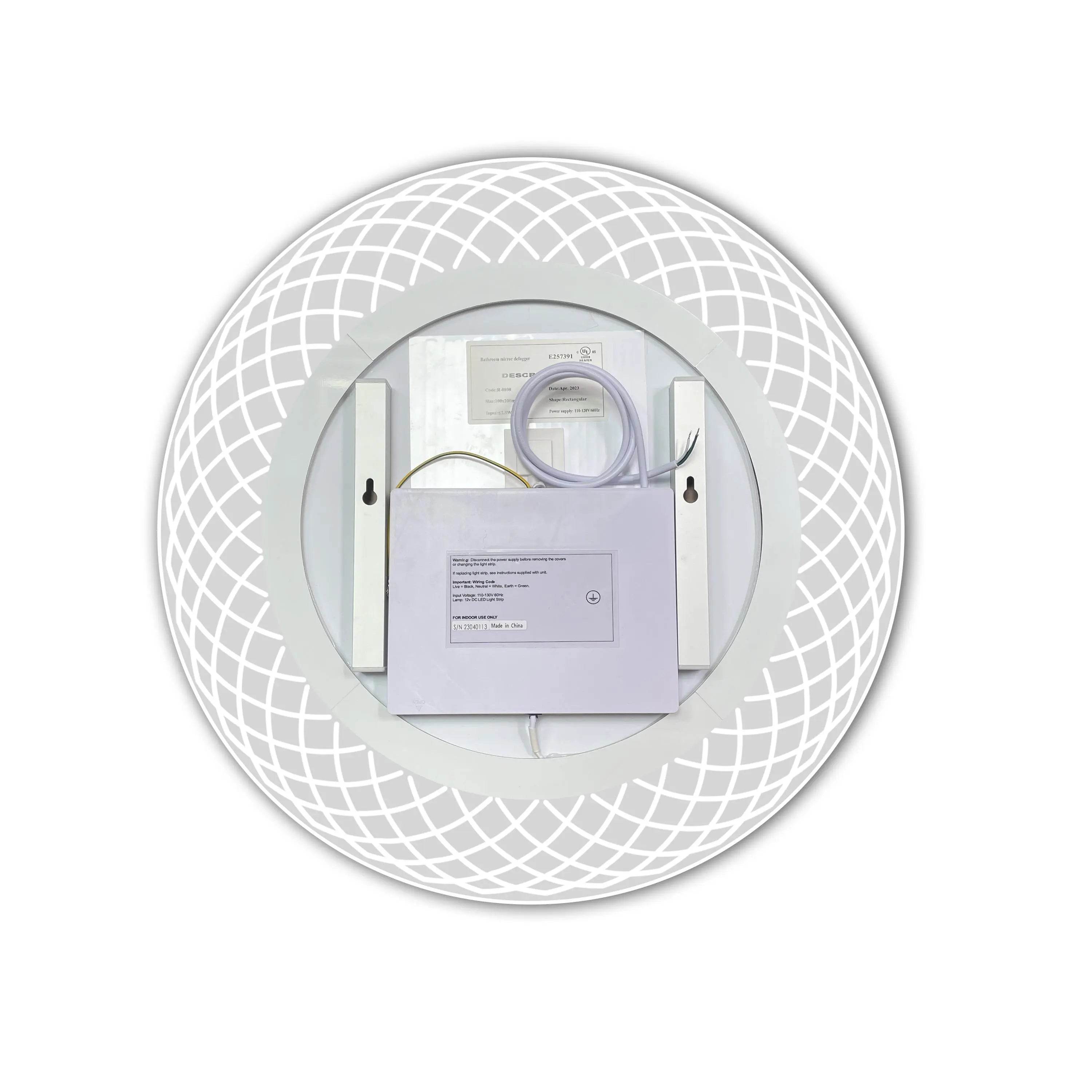 Liza Round LED Lighted Mirror with Dimmer & Defogger - 2 Sizes (8