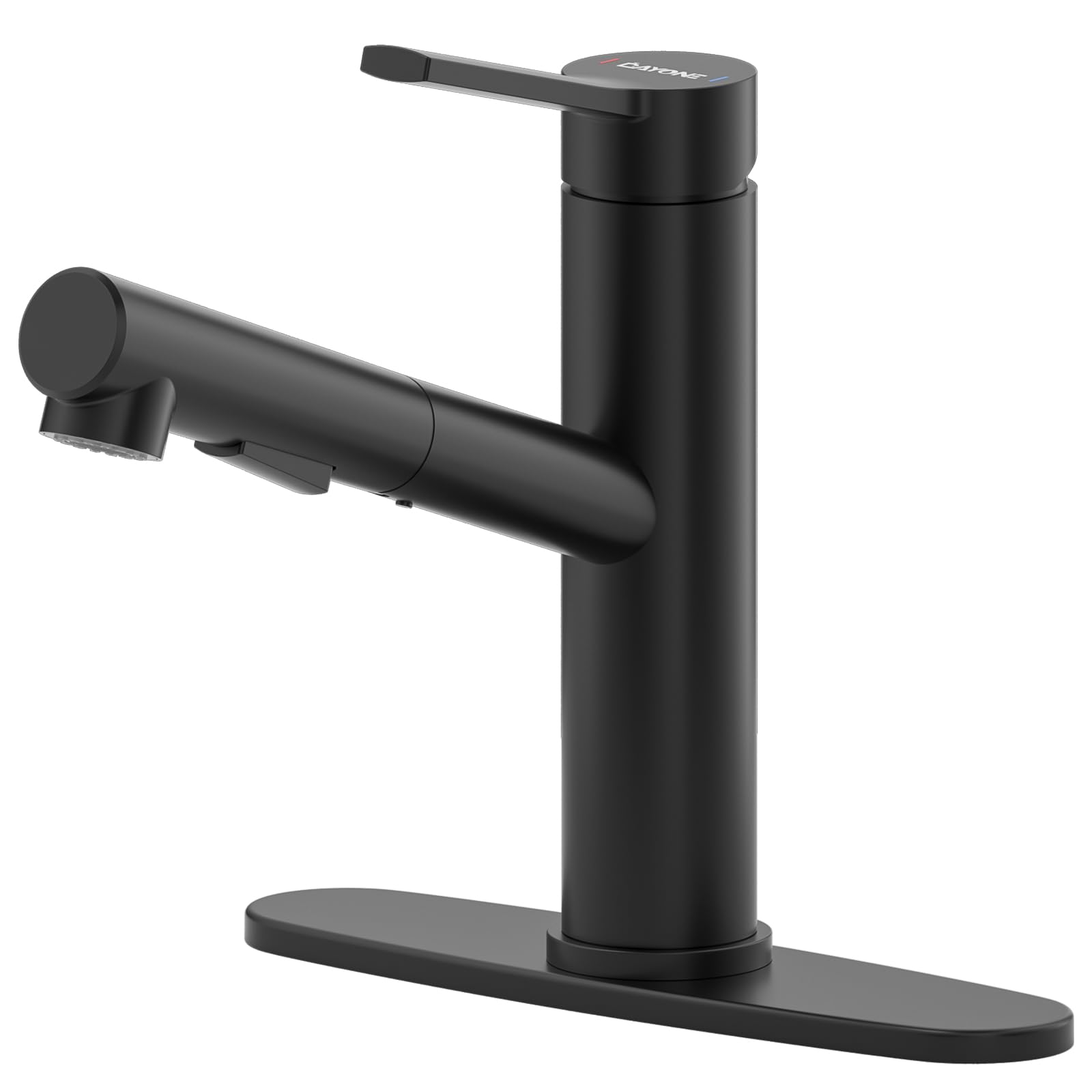 Modern Matte Black RV Kitchen Faucet with Pull-Down Sprayer - Compact for Small Sinks & Bars