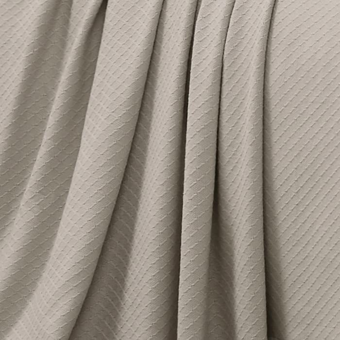 Premium Woven Cotton Blanket - King Size Soft Beige Throw for Bed, Sofa & Travel - Charisma Deluxe Collection