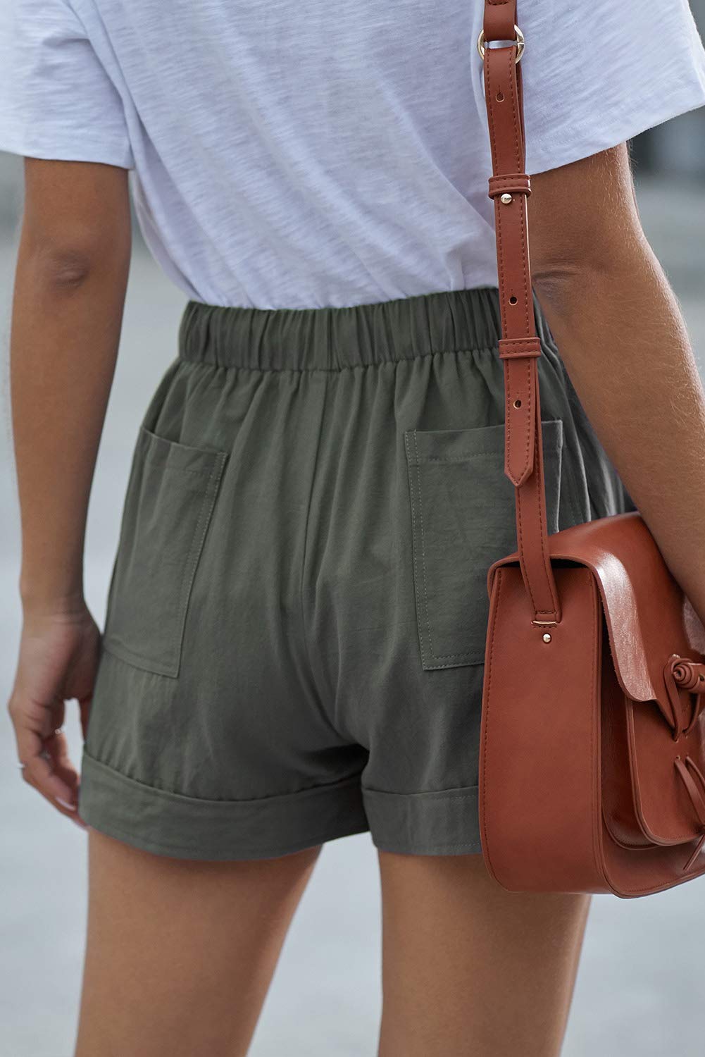 FEKOAFE Women's High Waist Cotton Shorts 2025 - Comfy Summer Drawstring Casual Shorts for Women (S-2XL) | Trendy Lounge Wear, Beach Vacation, Gym & Everyday Outfits