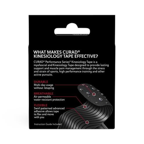 CURAD Performance Series Kinesiology Tape - Breathable Athletic Sports Tape for Pain Relief & Muscle Support - Ideal for Running, Yoga, CrossFit & Physical Therapy