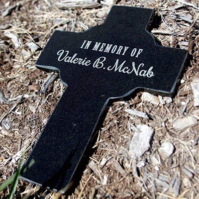 Personalized Granite Memorial Cross & Celtic Cross - Custom Cemetery, Road, or Garden Memorial - Home Display & Sympathy Gift - Perfect for Graveside, Outdoor Tribute, or Comforting Present