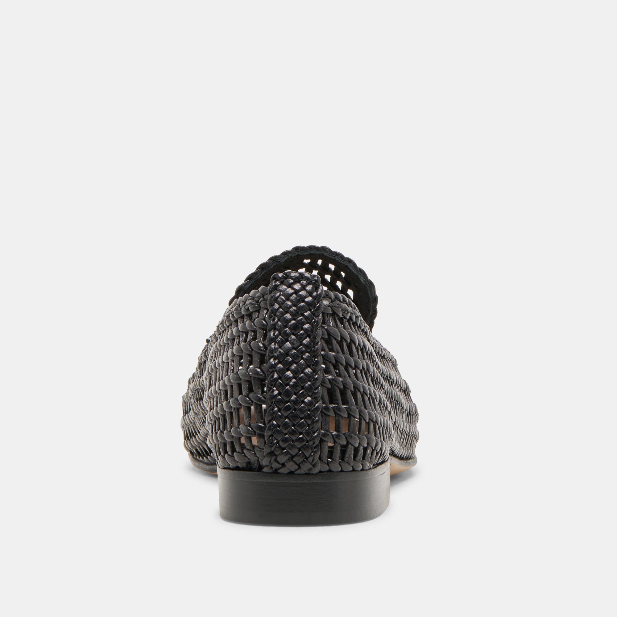 ARMOND FLATS BLACK WOVEN LEATHER Women's Shoes - Comfortable & Stylish Slip-On Loafers for Work, Office & Casual Outfits