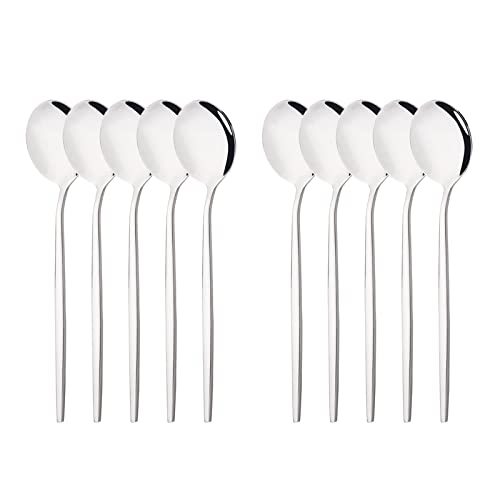 Silver - 10 Pcs Dessert Spoon
