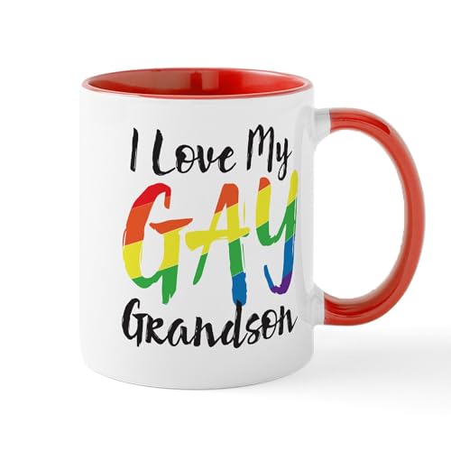 White/Red Inside - I Love My Gay Grandson Mug