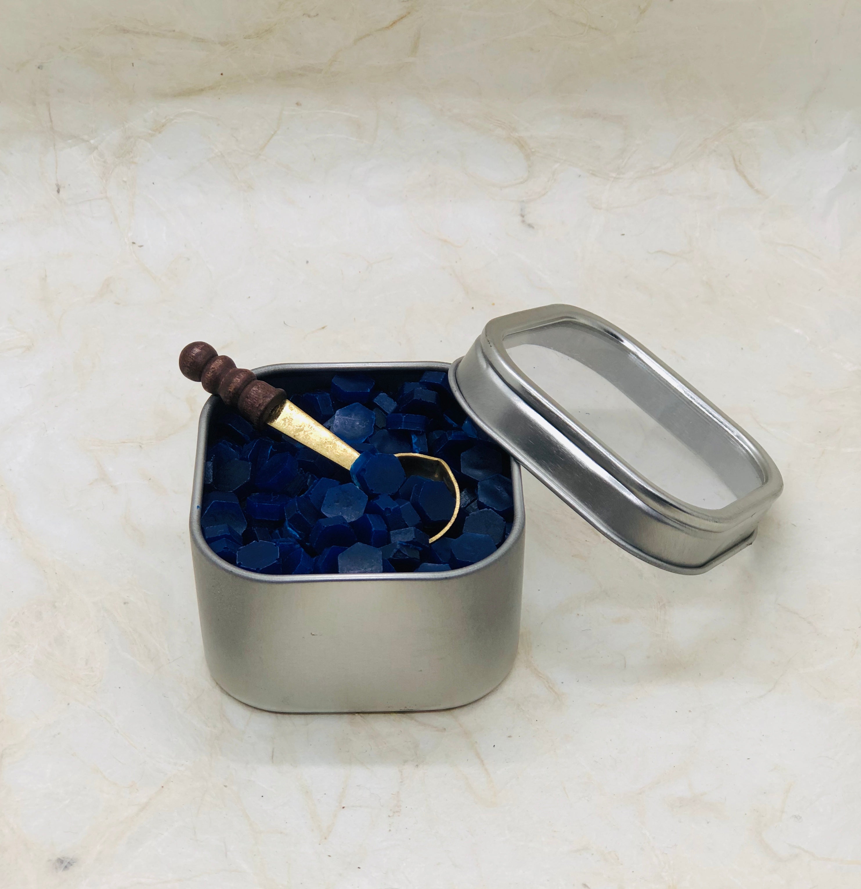 Vintage Sealing Wax Beads Kit with Metal Tin & Spoon - DIY Wax Seal Stamp for Wedding Invitations, Letters, Gift Wrapping & Scrapbooking