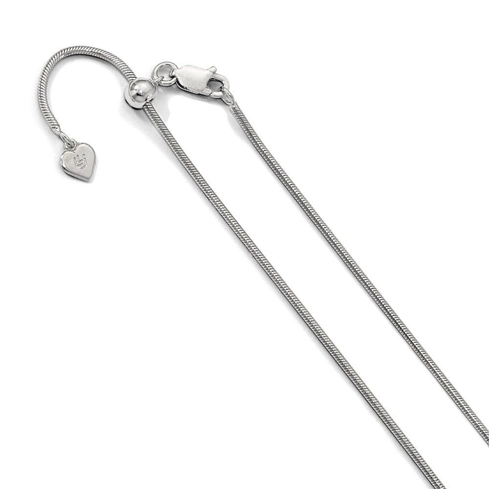 Sterling Silver 1.4mm Adjustable Snake Chain Necklace for Women - Dainty Layering Jewelry for Everyday Wear, Gifts & Special Occasions