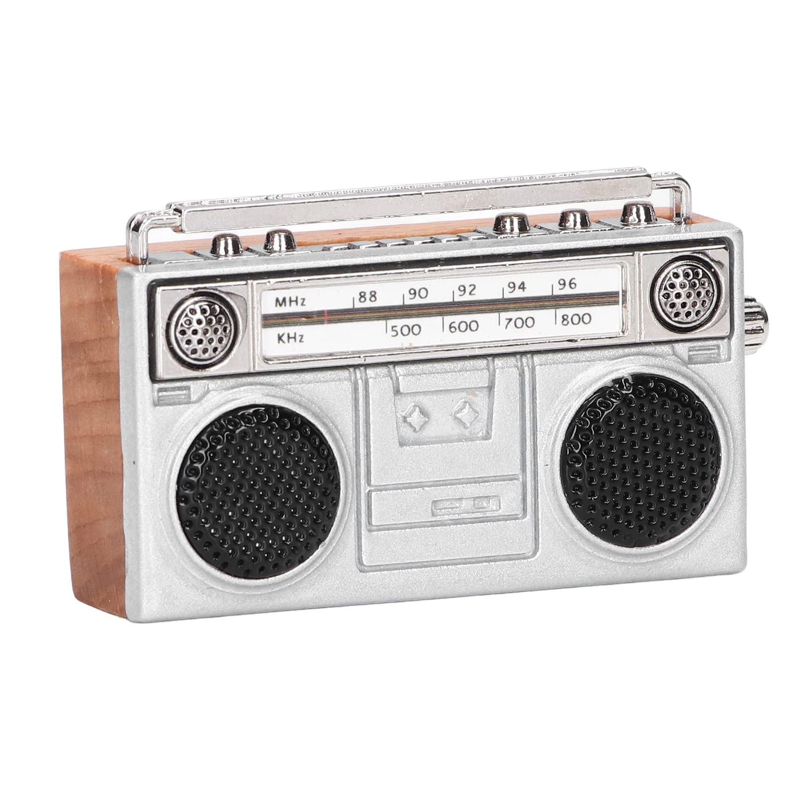 1:12 Scale Miniature Retro Wooden Radio Toy for Dollhouse - Composite Wood & Simulated Alloy - Dollhouse Accessories for Christmas & Home Decor - Perfect for Dollhouse Displays, Collectors & Holiday Gifts