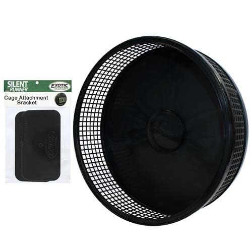 Silent Runner Pro - Quiet Exercise Wheel for Sugar Gliders | Noiseless Hamster Running Wheel with Secure Attachment (Black) | Perfect for Small Pets' Nighttime Activity & Cage Enrichment