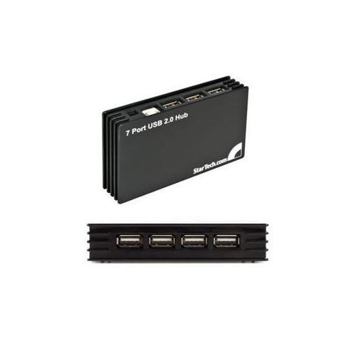 7-Port USB 2.0 Hub with Individual Switches - High Speed Data Transfer for Laptop, PC, Mac - Perfect for Home Office, Gaming & Multiple Device Charging