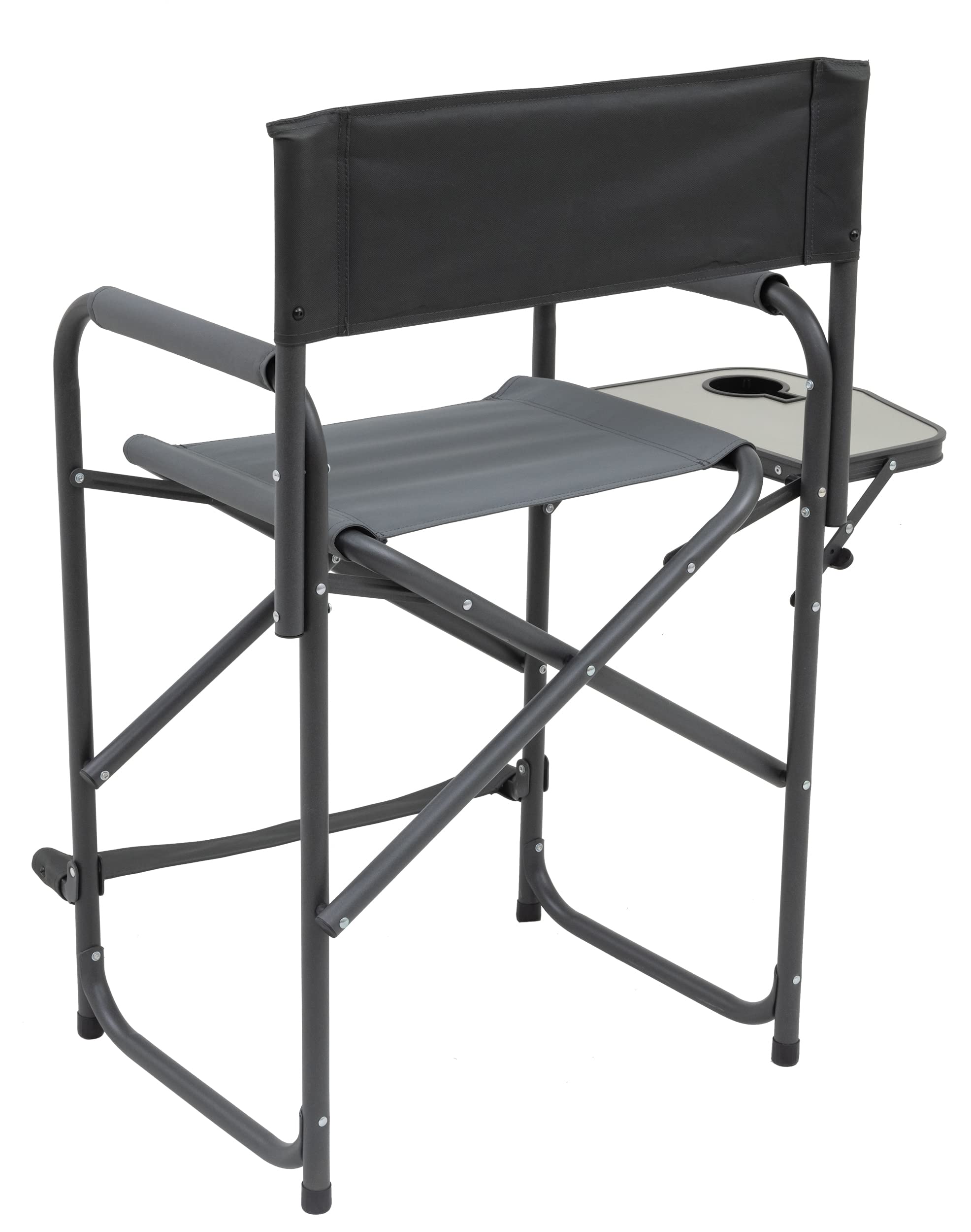 Browning Directors Chair - Heavy Duty Outdoor Folding Chair with Durable Fabric & Sturdy Aluminum/Steel Frame, Tall Seat & Flip-Down Footrest - Perfect for Camping, Beach, Backyard & Outdoor Events