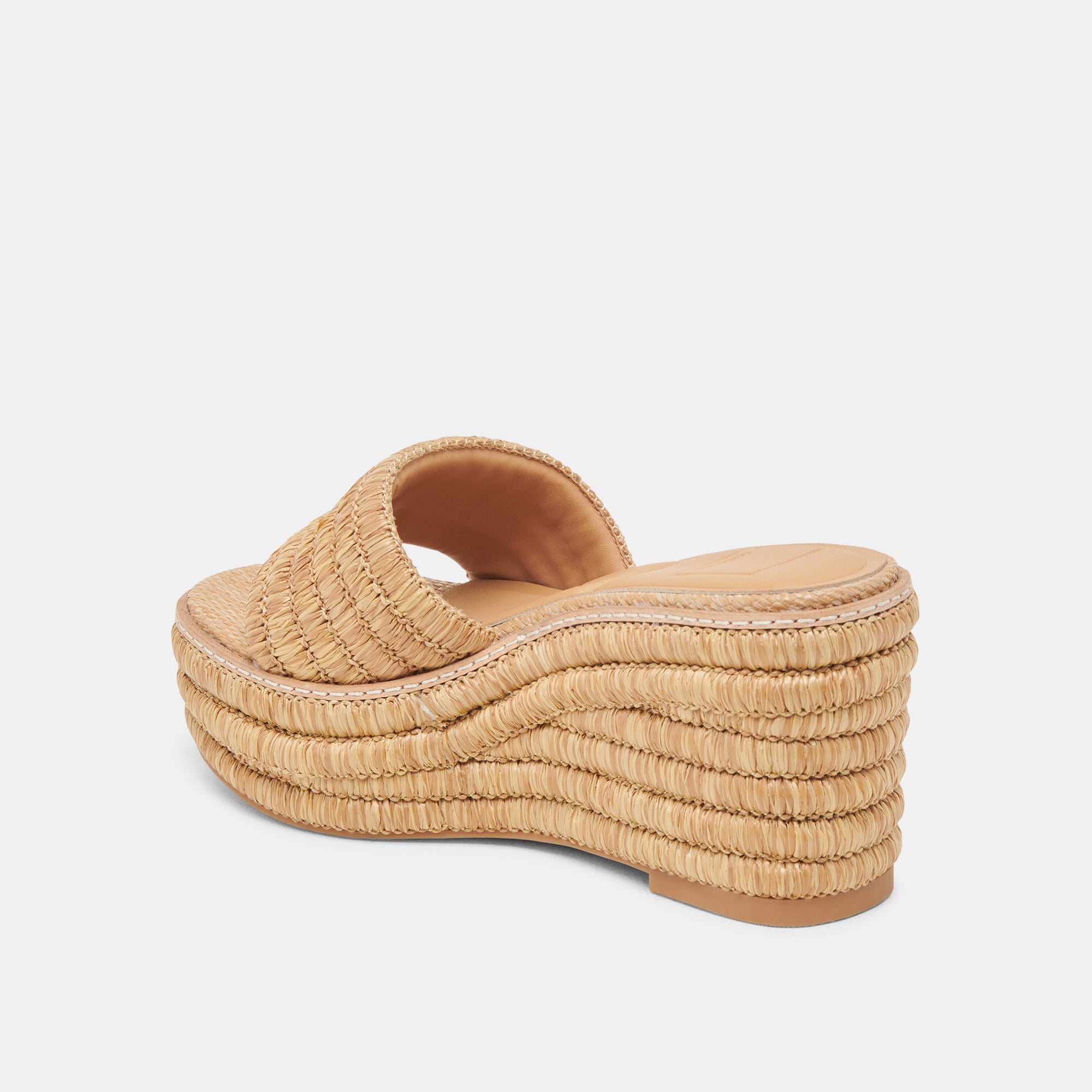 THRONE WEDGES Light Tan Natural Raffia Espadrille Sandals - Perfect for Summer Beach Vacations, Pool Parties & Casual Outings