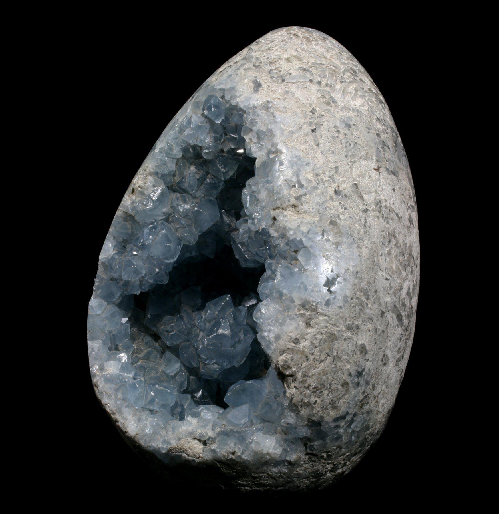 Natural Celestite Crystal Geode - Healing Stone for Meditation, Home Decor & Spiritual Gifts | Perfect for Yoga Rooms, Office Desks & Crystal Collections