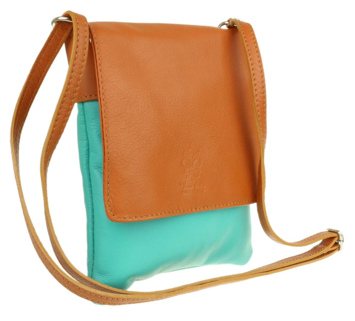 Stylish Women's Italian Leather Crossbody Bag - Small Shoulder Messenger Purse with Phone Holder | Soft Vera Pelle Leather for Everyday Use, Travel & Holiday Gifts