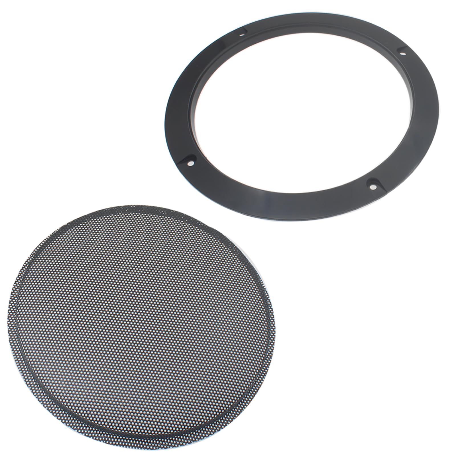 2 Pcs 8 Inch Metal Mesh Speaker Grills - Black Subwoofer Grill Covers with Mounting Screws for Home Audio & Car Speaker Protection - Perfect for DIY Speaker Projects & Sound System Upgrades