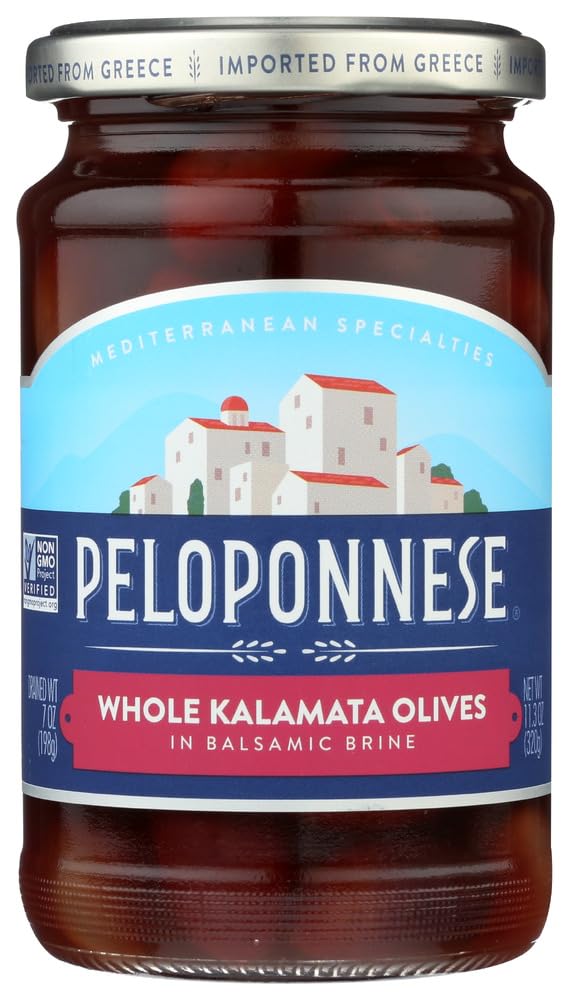 Organic Kalamata Whole Olives from Peloponnese - 2 Pack | Premium Greek Olives for Salads, Charcuterie Boards & Mediterranean Recipes