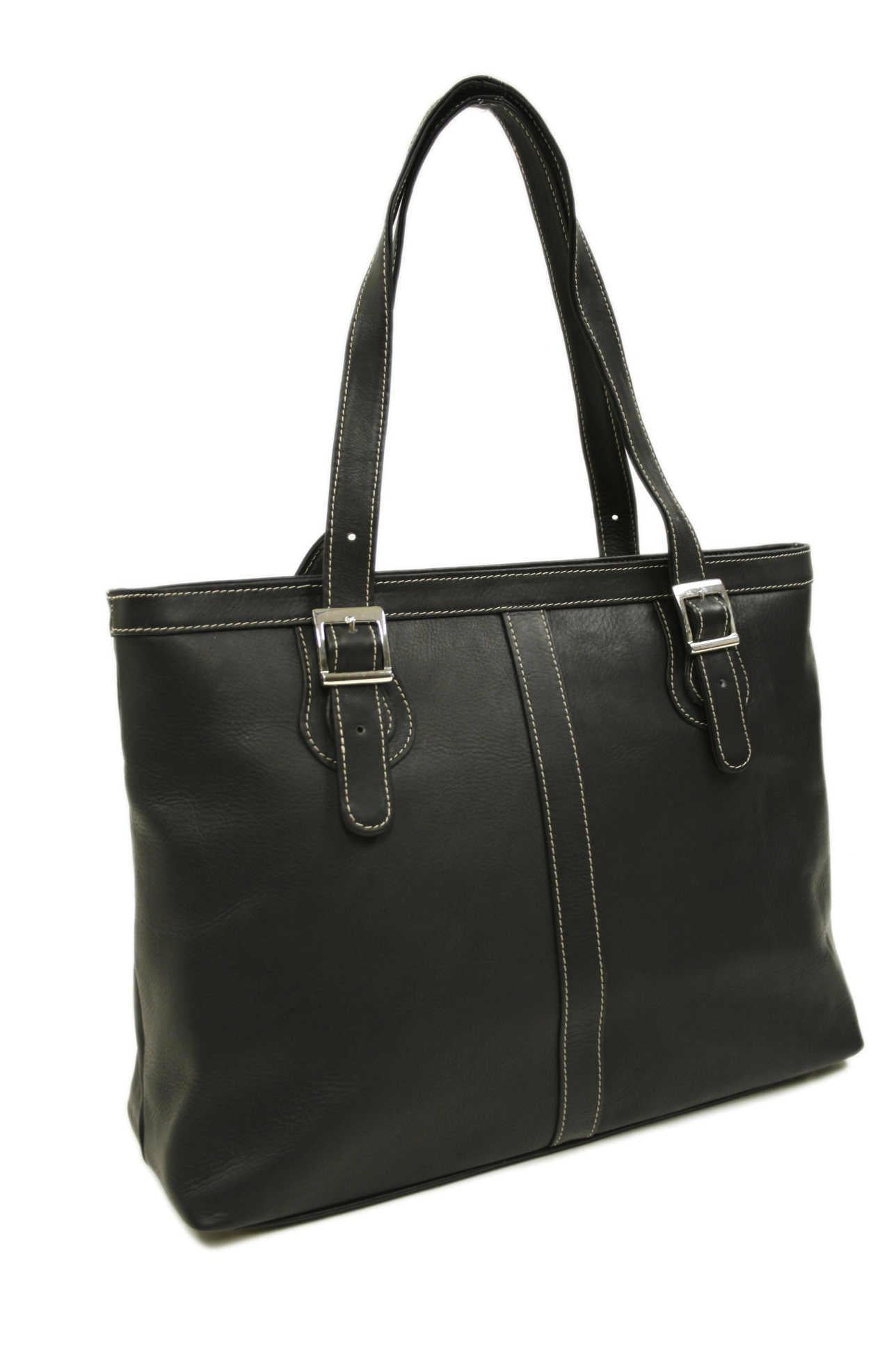 Premium Genuine Leather Laptop Tote Bag for Women - Stylish & Durable Work Bag for Office, Business Travel & Commuting