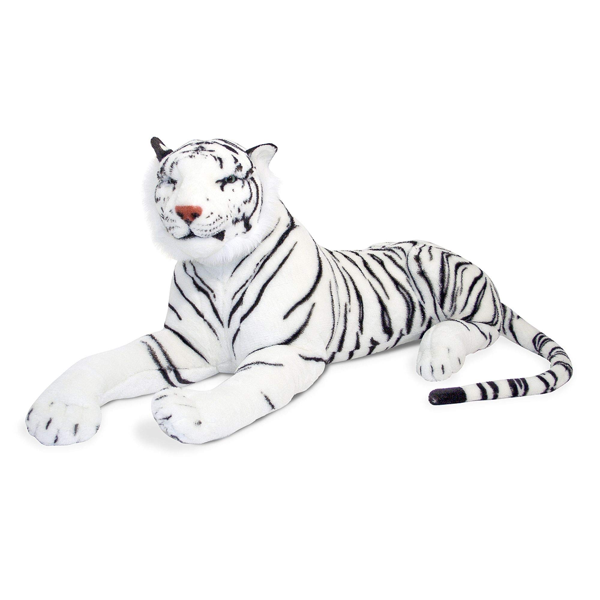 Melissa & Doug White Tiger Plush Stuffed Animal - Soft & Cuddly Toy for Kids, Boys & Girls - Perfect Gift for Birthdays, Christmas & Playtime Fun
