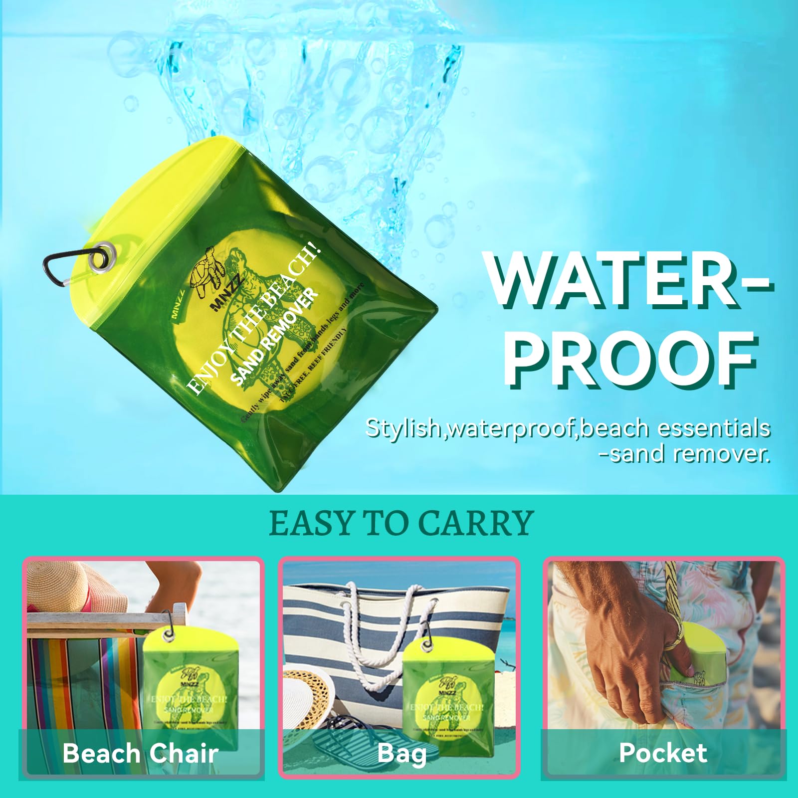**Beach Sand Remover & Sand Eraser for Kids & Adults - Portable Sand Cleaning Brush for Women, Men - Summer Essentials for Beach, Pool & Outdoor Activities - Includes Sunscreen, Chair Cover, Towel, Blanket, Tote Bag & More (2Pcs)**    **Usage Scenarios:** Perfect for beach trips, poolside relaxation, camping, picnics, and outdoor adventures.