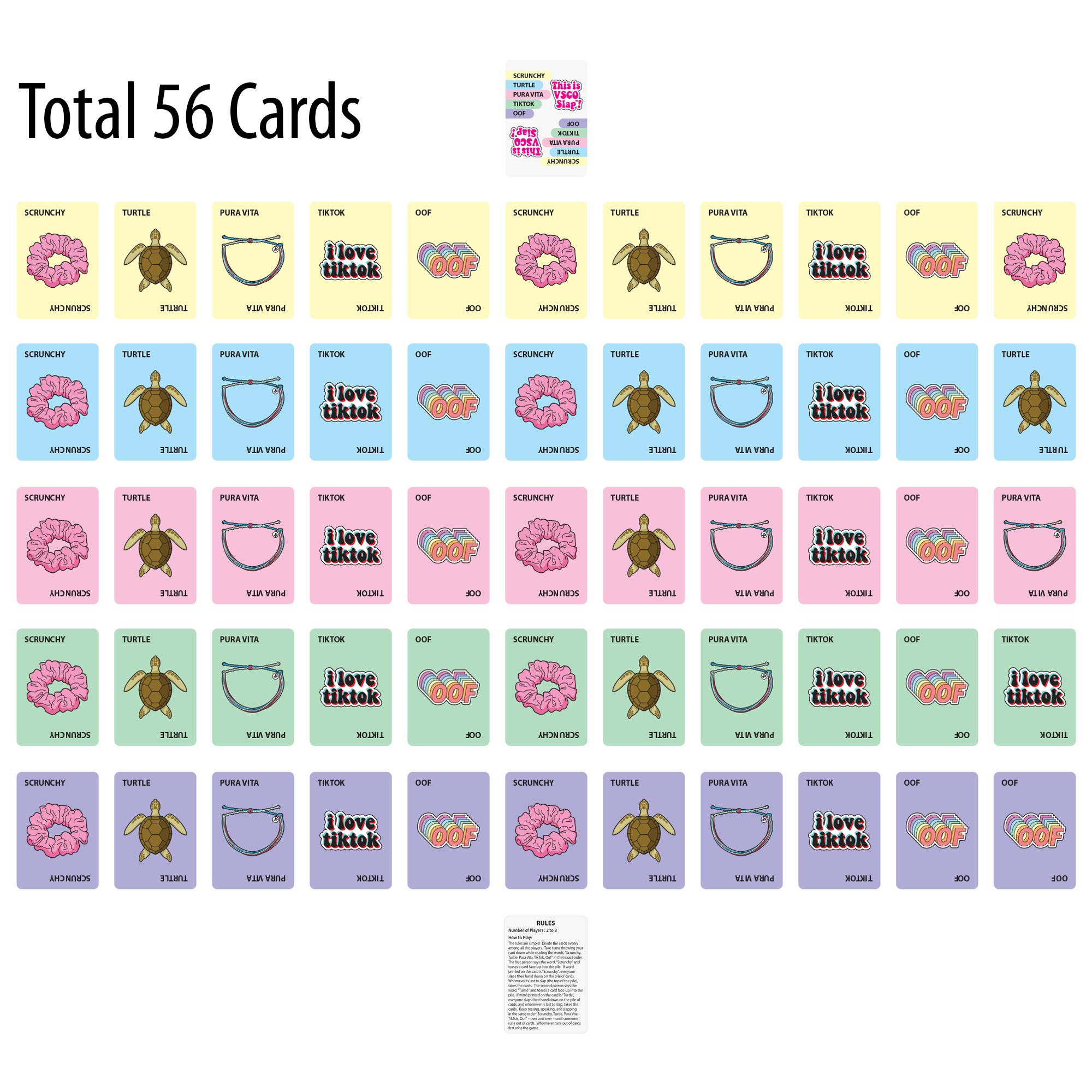 VSCO Slap Card Game - Fast-Paced & Fun Party Card Game for Family Gatherings, Game Nights & Social Events