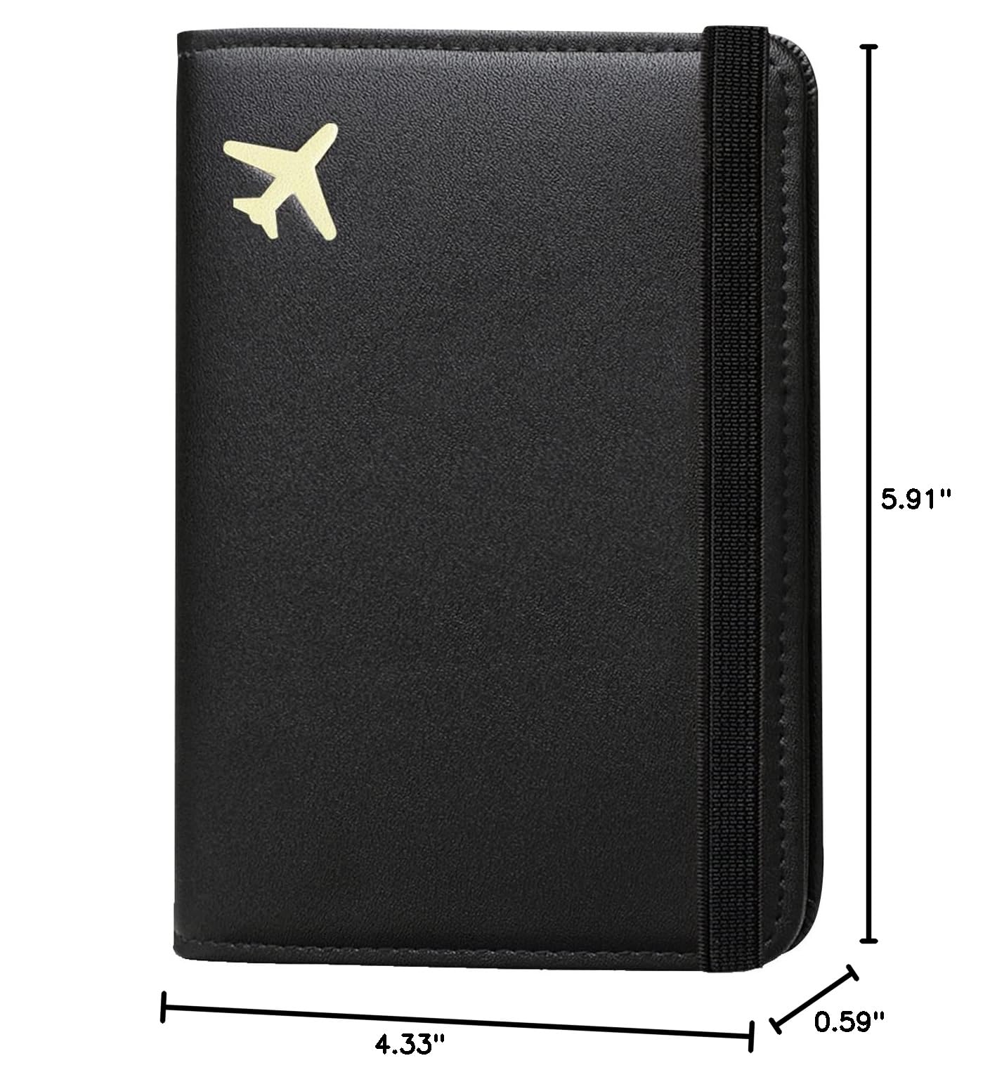 ZOPPEN RFID Blocking Passport Holder Wallet for Women & Men - Travel Essentials Document Organizer with Secure Cover Case (Black) | Perfect for International Trips, Business Travel & Vacation Accessories