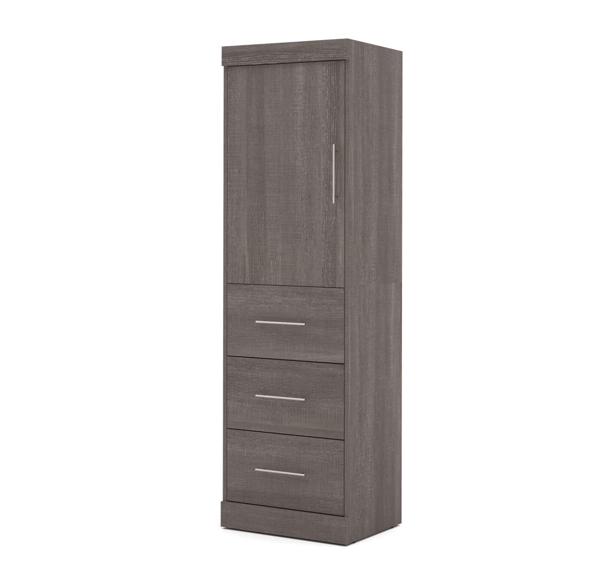 Bestar Nebula Wardrobe with 3 Drawers - 25-inch Tall Storage Cabinet for Closet Organization | Space-Saving Bedroom & Entryway Storage Solution