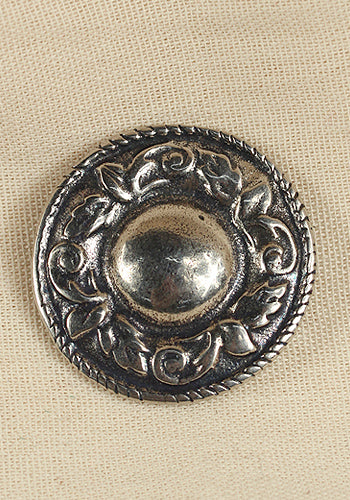 Antique Silver Rivet Plate Flower - Vintage Floral Decor for Home, Wedding, and DIY Crafts