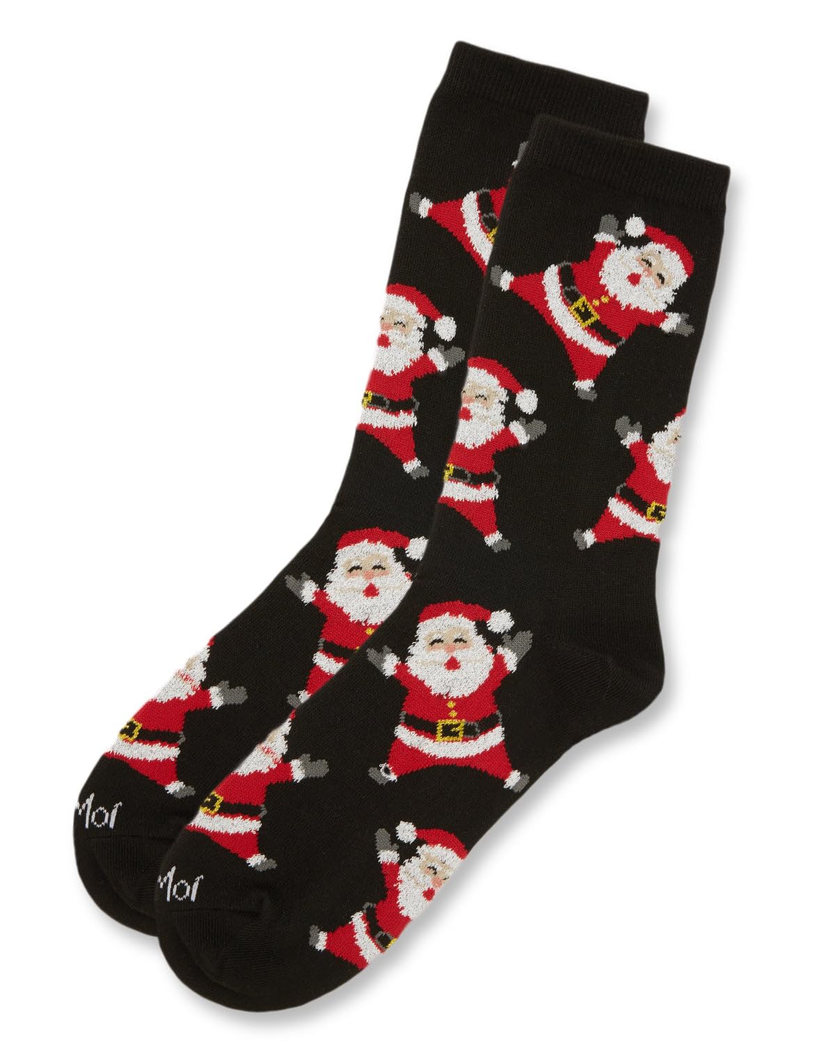 MeMoi Women's Christmas Santa Holiday Crew Socks - Festive All-Over Print Cozy Knit Socks for Holiday Parties, Winter Gifts & Casual Wear