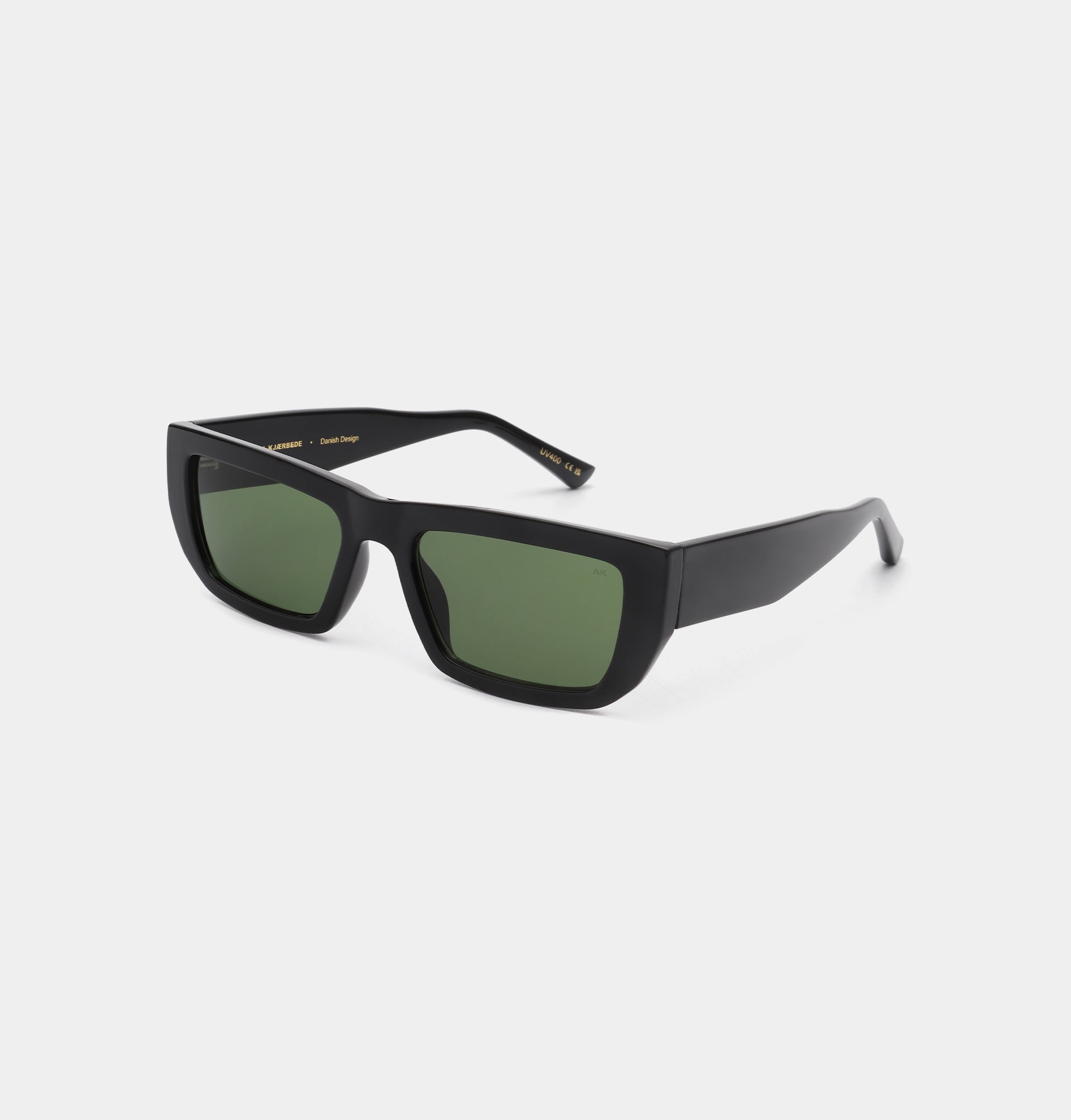 A. Kjaerbede Black Fame Sunglasses - UV Protection, Polarized Lenses for Men & Women - Perfect for Driving, Beach, and Outdoor Activities