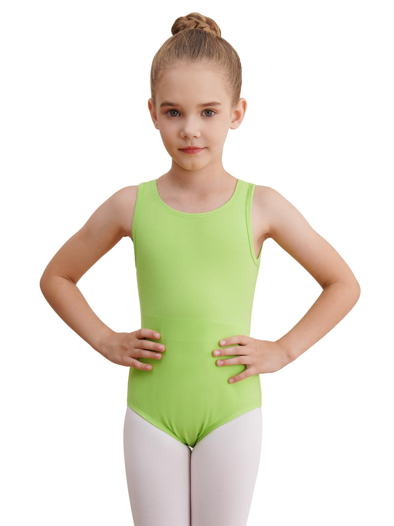 **Girls Gymnastics Leotards - Sleeveless Ballet Tank Top for Dance & Performance - Perfect for Gymnastics, Ballet, Cheerleading & Dance Competitions**