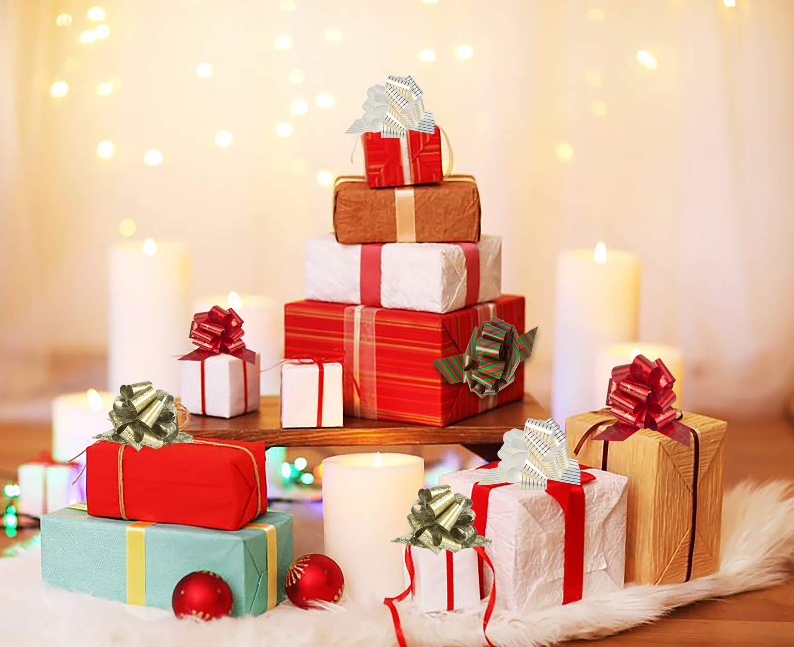 16 PCS Christmas Gift Bows - 5