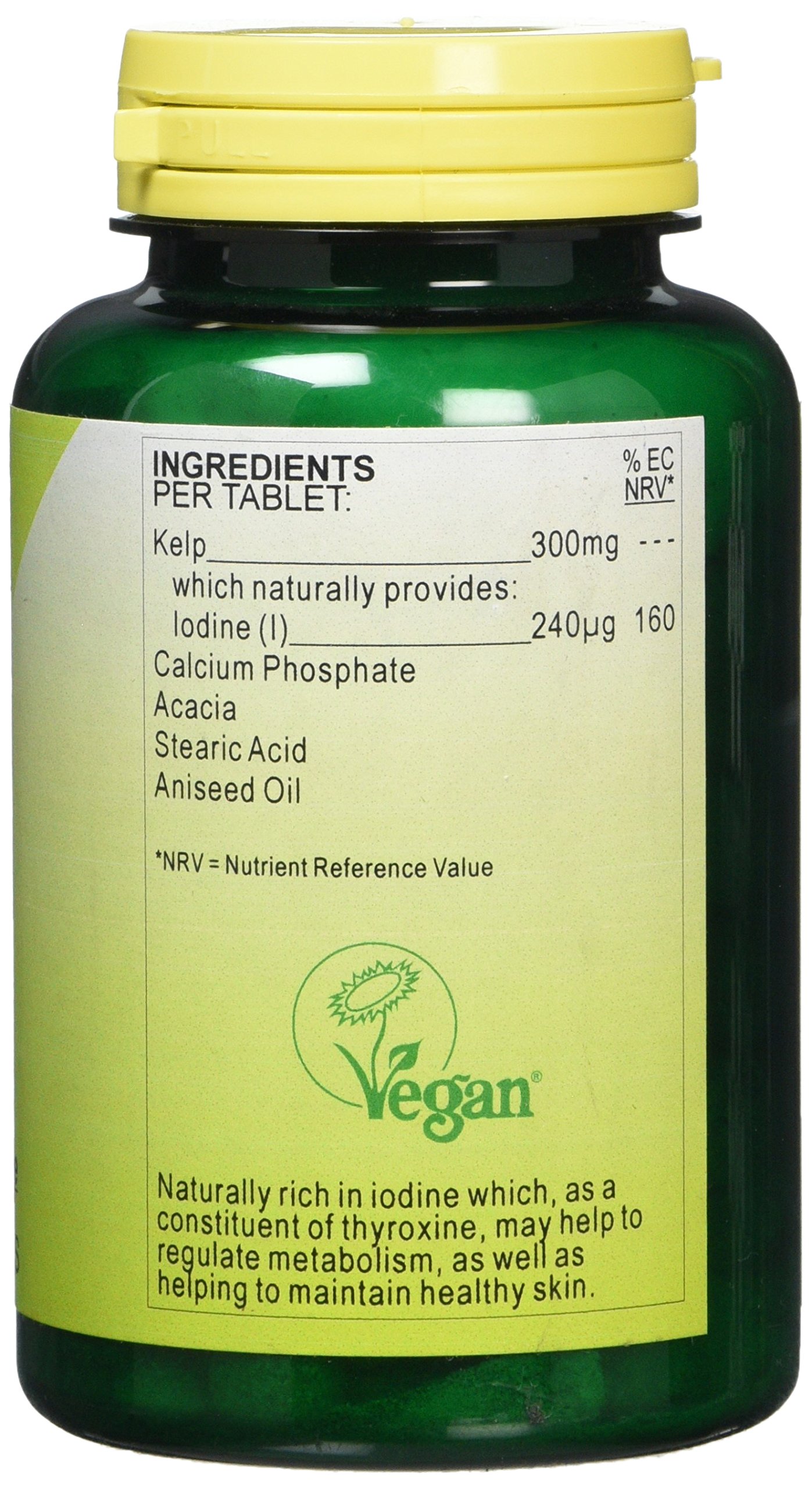 Health Plus Kelp 300mg Natural Body Shape Supplement - 250 Plant-Based Tablets for Weight Management & Thyroid Support | Supports Metabolism & Detox