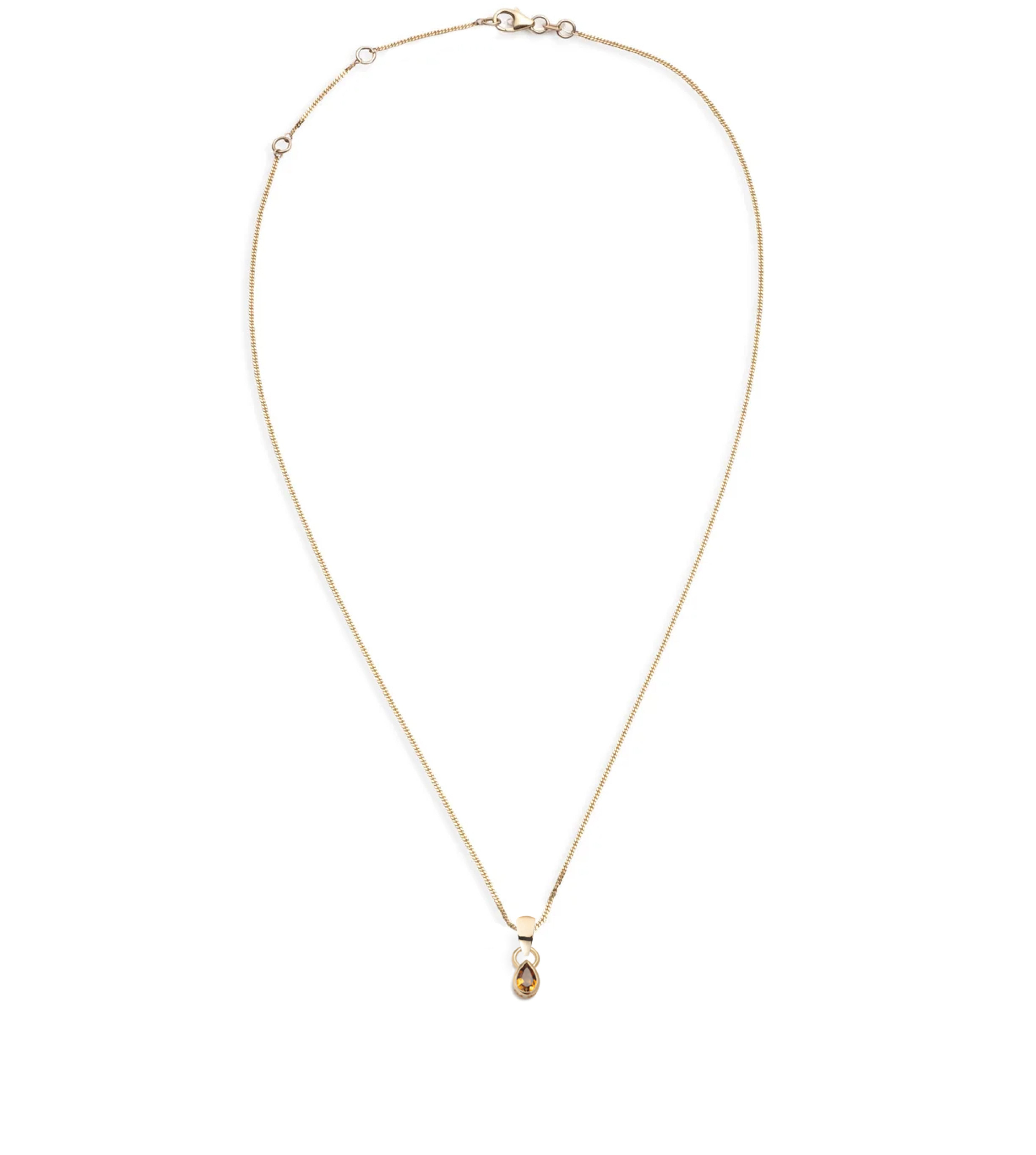 Forever & Always Yellow Citrine Love Necklace - Diamond Cut Curb Chain for Women | Perfect for Valentine's Day, Anniversary Gifts & Romantic Occasions