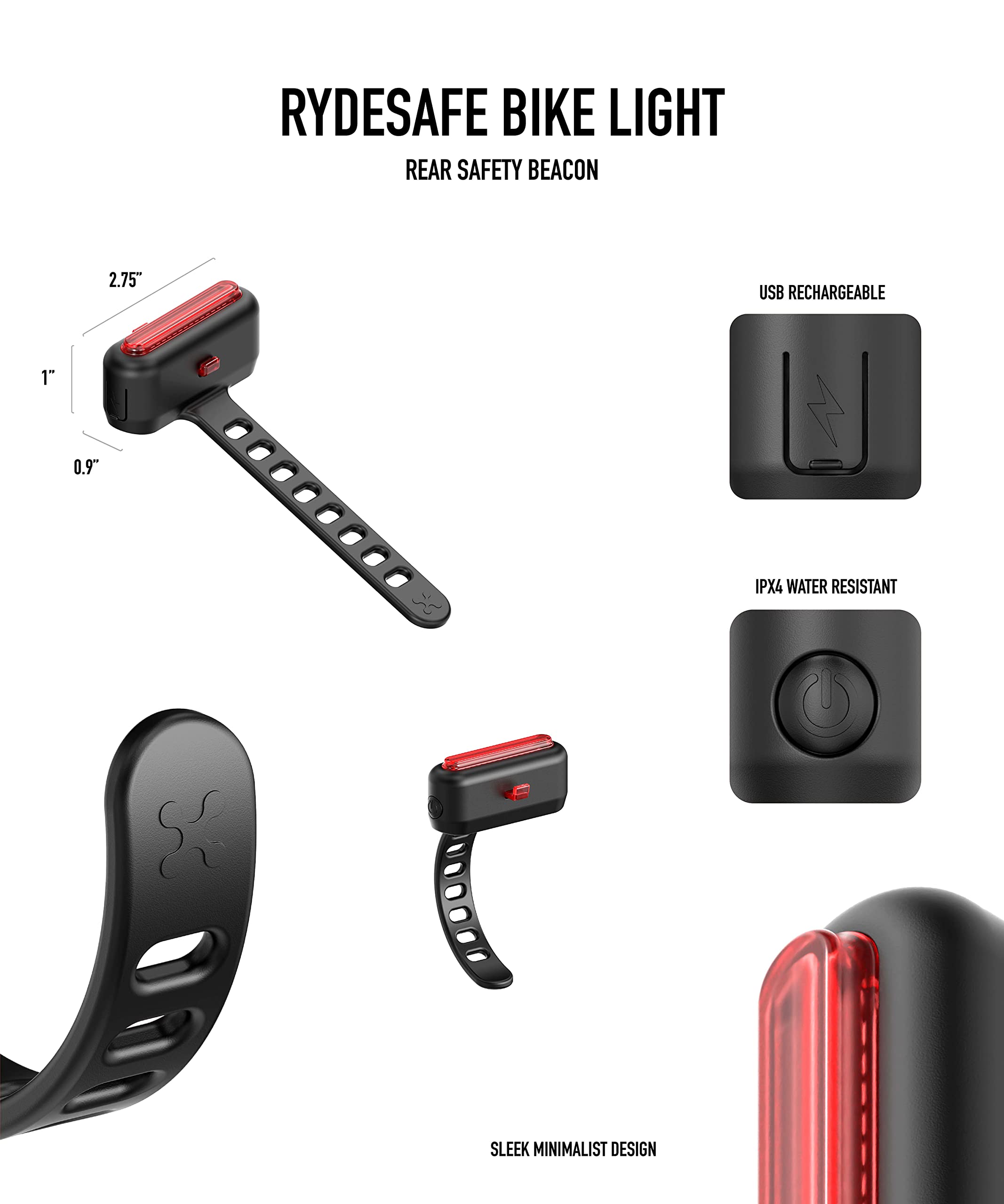 Best Bike Lights for Night Riding - USB Rechargeable, Waterproof, Super Bright LED Bicycle Headlight & Taillight Set - Perfect for Commuting, Mountain Biking & Road Cycling