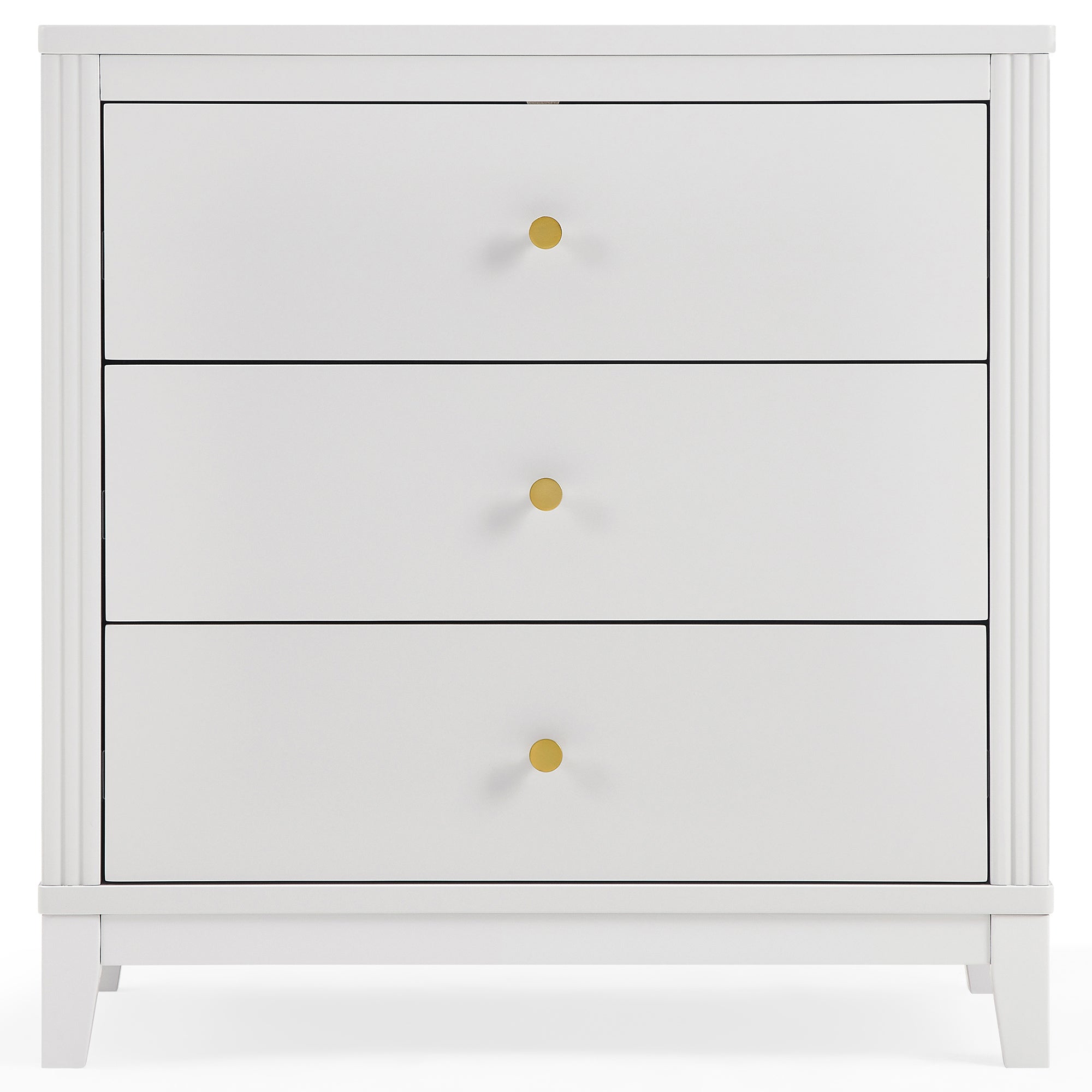 Eloise 3 Drawer Dresser with Changing Top & Interlocking Drawers - Nursery Storage Solution for Baby Clothes, Diapers & Essentials | Modern Baby Changing Table & Dresser Combo for Nursery Organization