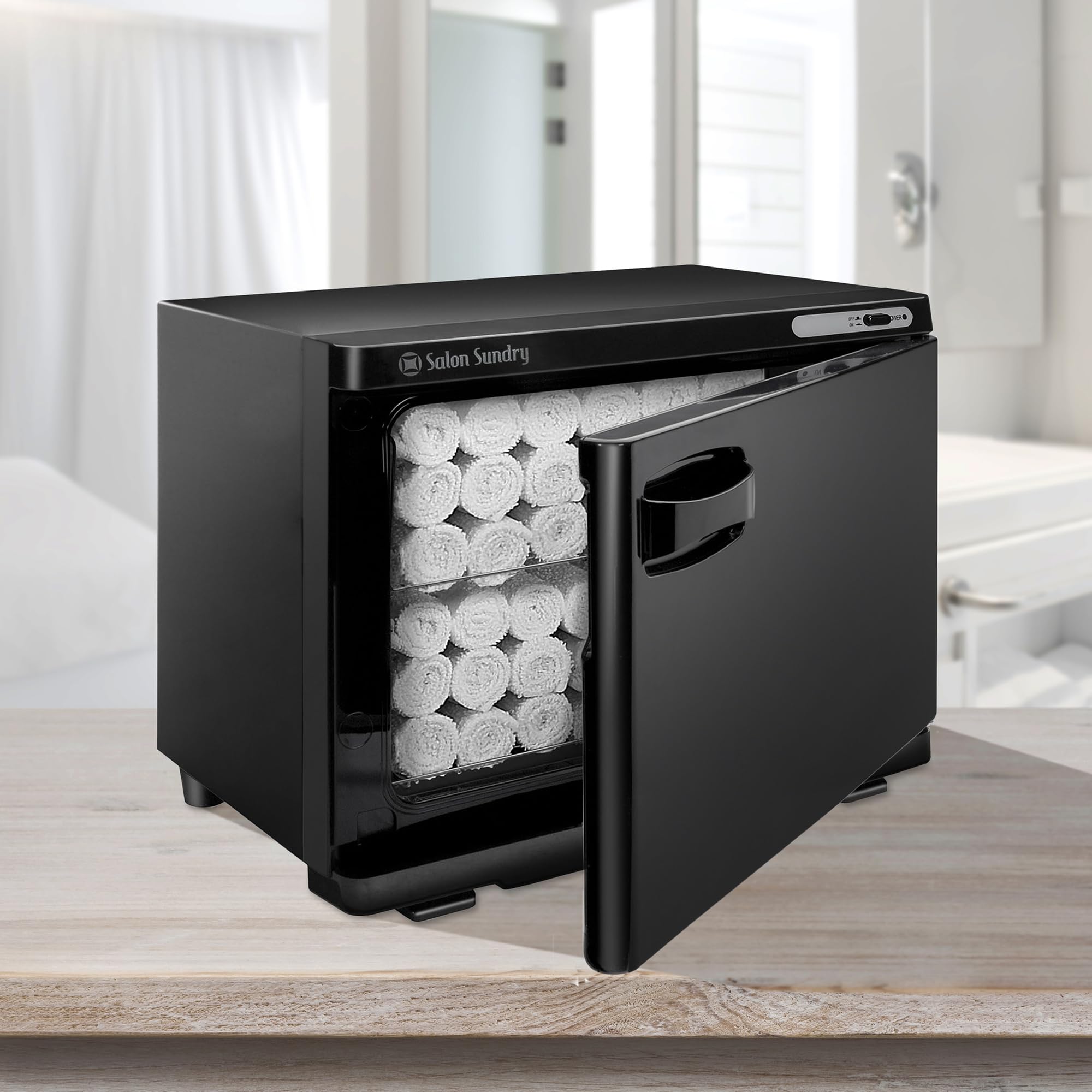Professional High Capacity Hot Towel Warmer Cabinet for Salon & Spa - Facial Treatment Equipment - Black - Perfect for Massage Therapy, Skin Care, and Relaxation Treatments