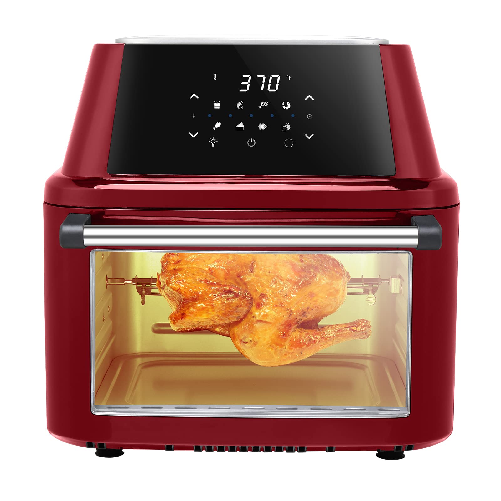 MengK ZOKOP KAFO-1800A-D1 16L 1800W Air Fryer with 120V, Claret Red - Perfect for Healthy Cooking, Crispy Snacks & Family Meals