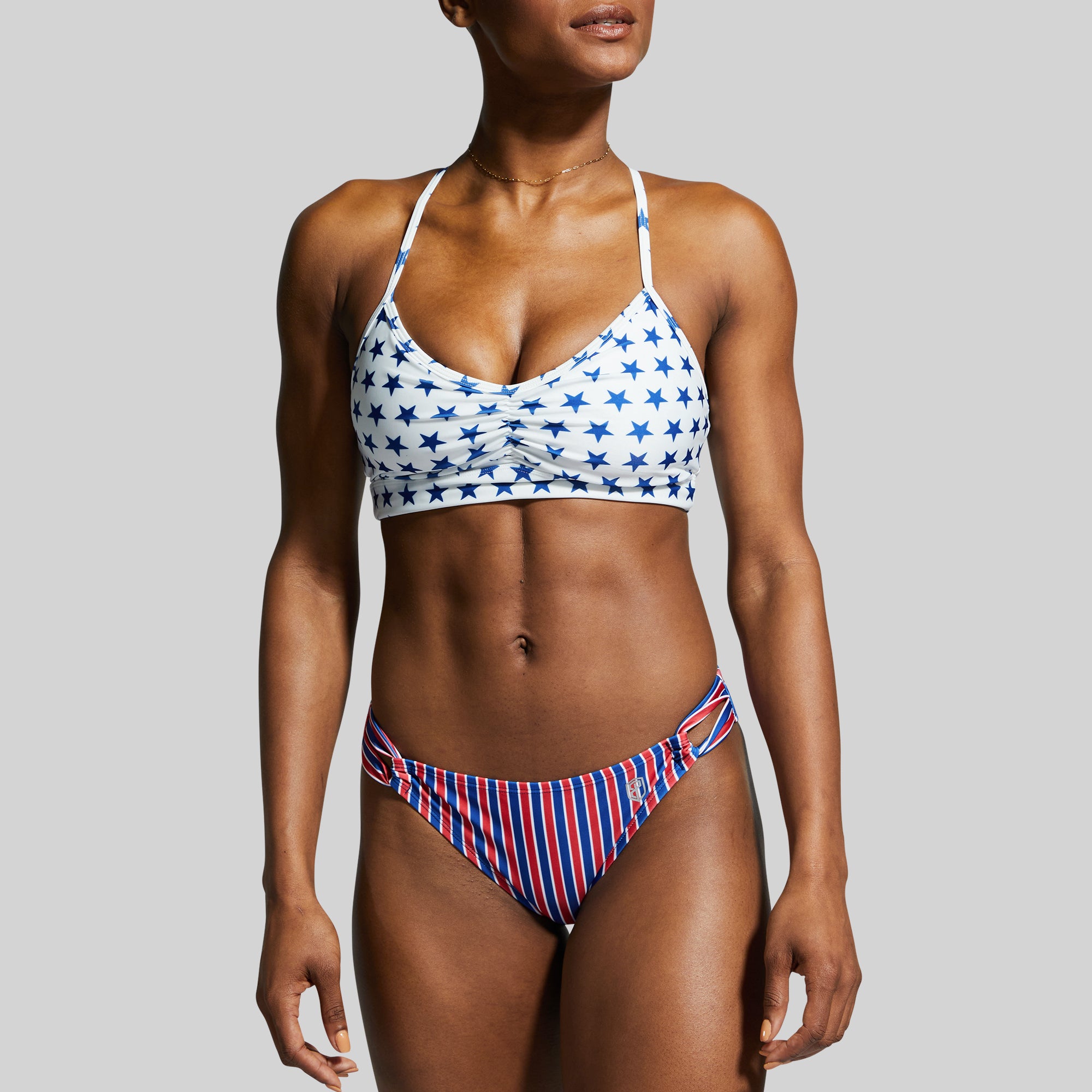 Marina Striped Bikini Bottom - High Waisted Swimwear for Women | Perfect for Beach Vacations, Pool Parties & Summer Getaways