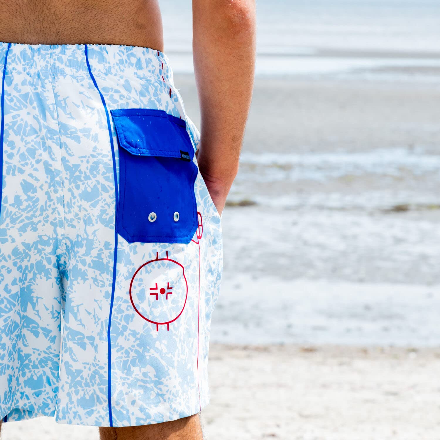 ChalkTalkSPORTS Hockey Swim Trunks for Men & Boys - Quick Dry Swim Board Shorts with Hockey Design - Youth & Adult Sizes - Perfect for Pool, Beach, and Water Sports Activities